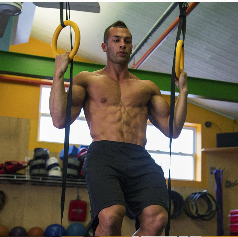 Gymnastics Fitness Rings – Pull-Up & Stretching Equipment for Home Training