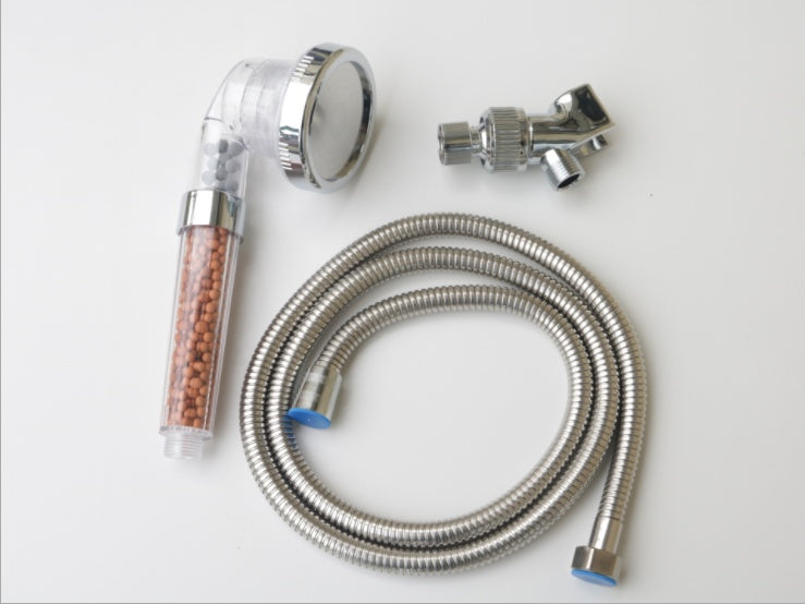 3-Speed Transparent Handheld Showerhead – Pressurized Negative Ion Filter & Water Purifier Nozzle