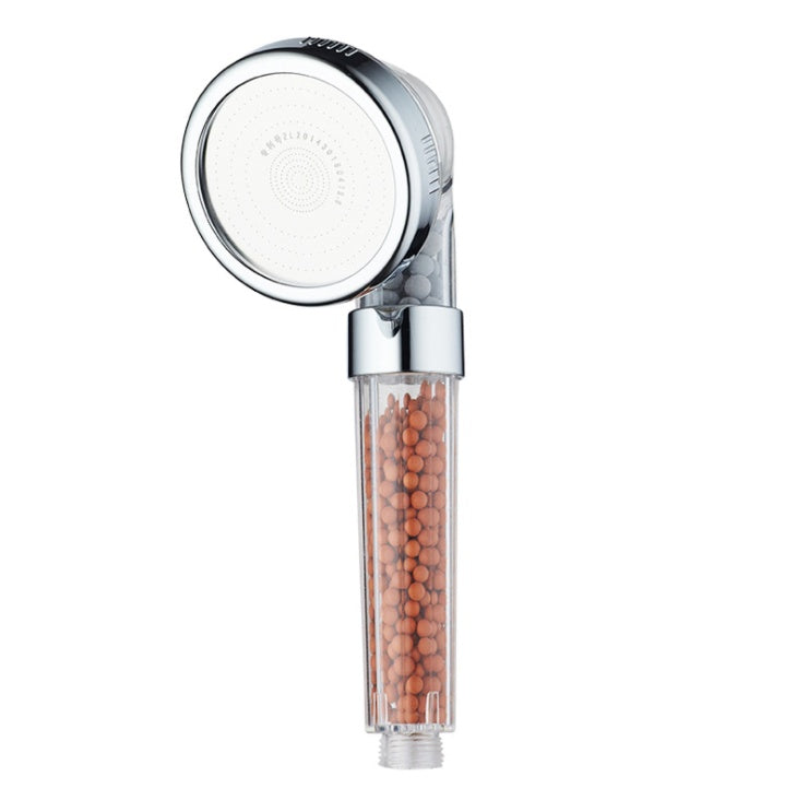 3-Speed Transparent Handheld Showerhead – Pressurized Negative Ion Filter & Water Purifier Nozzle