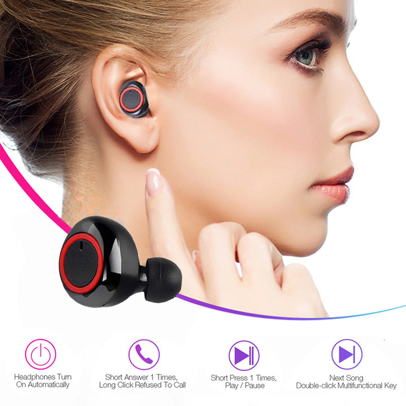 Binaural Stereo 5.0 Wireless Bluetooth Headset