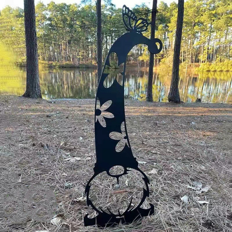 Garden Decoration Acrylic Hollow Faceless Doll Insert Card Garden Ornament Chickenyard Art