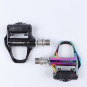 Blooke Road Bike Self-Locking Pedal, Electroplated Aluminum Alloy Bearing Self-Locking Pedal Spd System