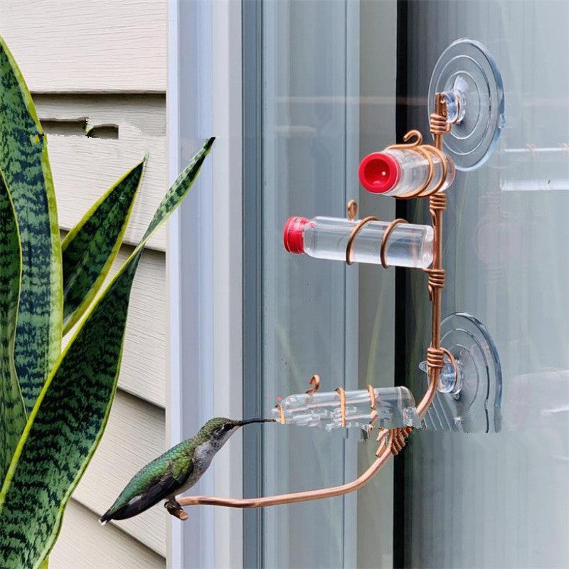 Easy Clean Hummingbird Feeder – Suction Cup Bird Drinker for Garden and Deck Wild Birds
