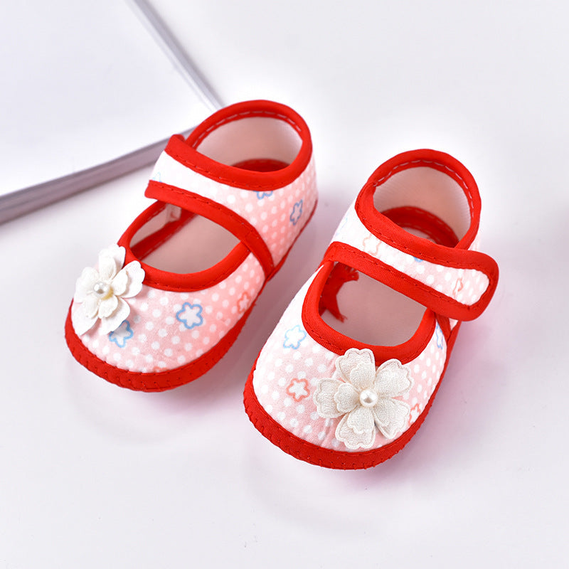 Spring And Autumn Velcro Baby Shoes, Cute Children's Single Shoes
