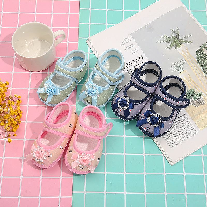 Manufacturers Velcro Spring And Autumn Bowknot Men'S And Women'S Baby Shoes Drop Plastic Soft Sole Baby Shoes Princess Shoes Toddler Shoes