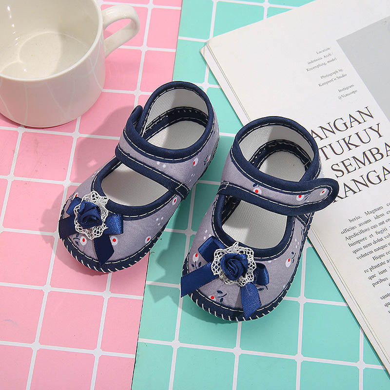 Manufacturers Velcro Spring And Autumn Bowknot Men'S And Women'S Baby Shoes Drop Plastic Soft Sole Baby Shoes Princess Shoes Toddler Shoes