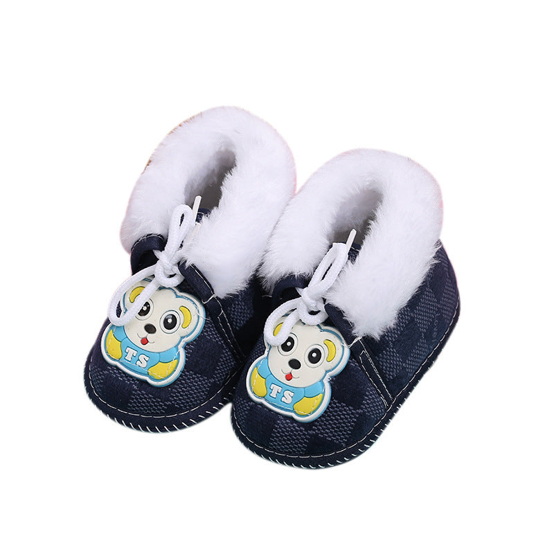 Soft Sole Cotton Baby Shoes Unisex With Cute Rabbit Print