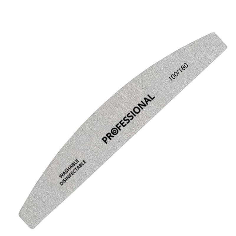 Nail File – Half-Moon Shape Emery Board Polishing Tool (100/180 Grit)