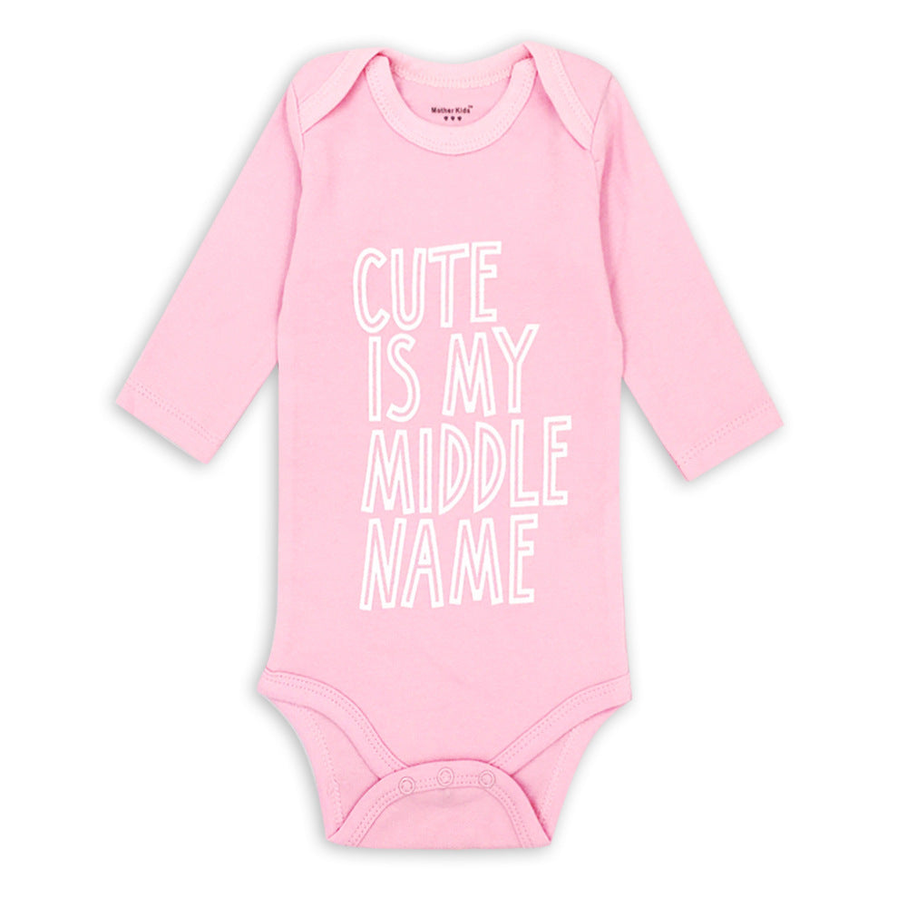 Cotton Long-Sleeve Baby Romper – Spring and Autumn Infant Triangle Bodysuit for Boys and Girls