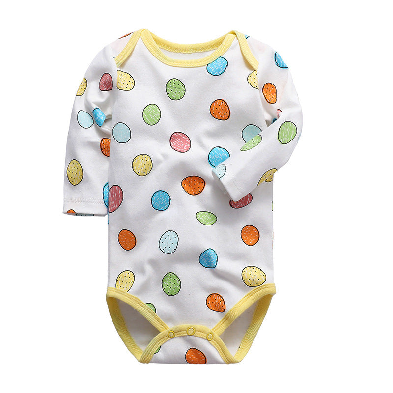 Cotton Long-Sleeve Baby Romper – Spring and Autumn Infant Triangle Bodysuit for Boys and Girls