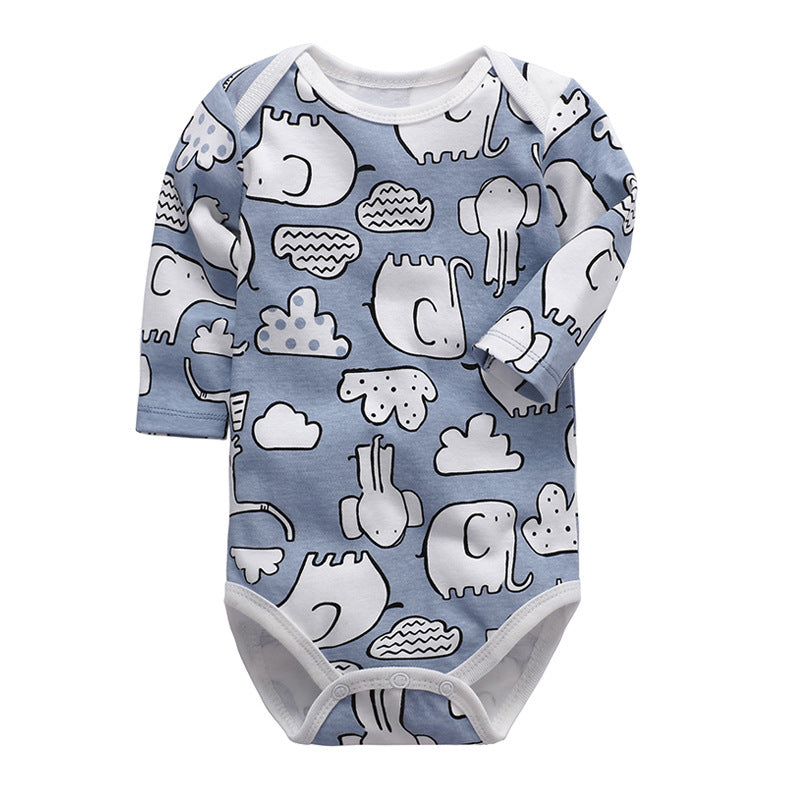 Cotton Long-Sleeve Baby Romper – Spring and Autumn Infant Triangle Bodysuit for Boys and Girls
