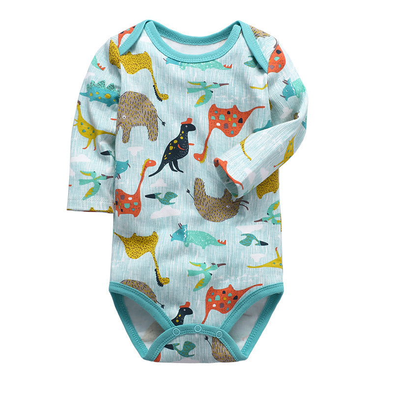 Cotton Long-Sleeve Baby Romper – Spring and Autumn Infant Triangle Bodysuit for Boys and Girls