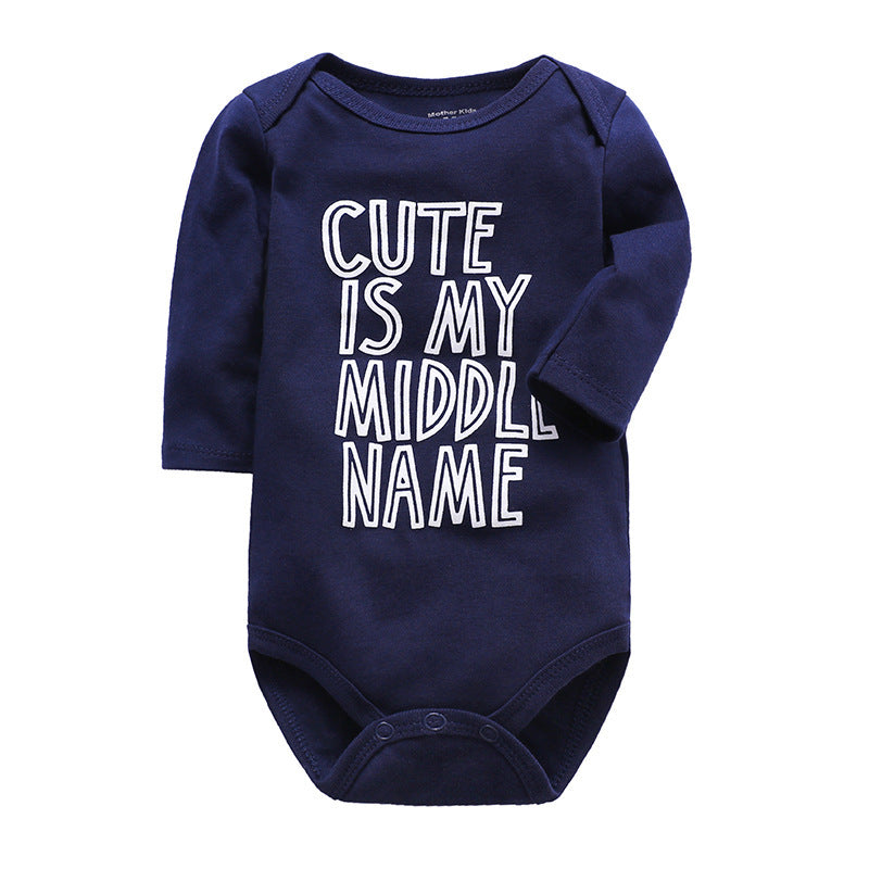 Cotton Long-Sleeve Baby Romper – Spring and Autumn Infant Triangle Bodysuit for Boys and Girls