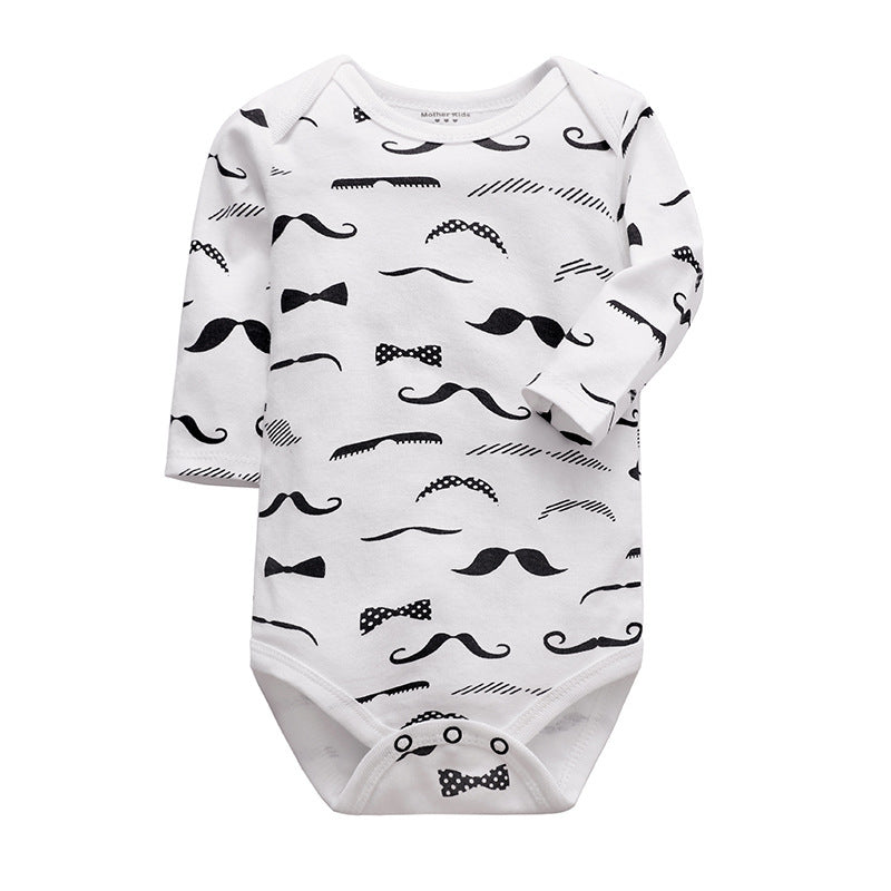 Cotton Long-Sleeve Baby Romper – Spring and Autumn Infant Triangle Bodysuit for Boys and Girls