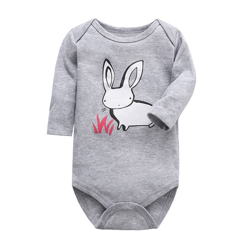 Cotton Long-Sleeve Baby Romper – Spring and Autumn Infant Triangle Bodysuit for Boys and Girls