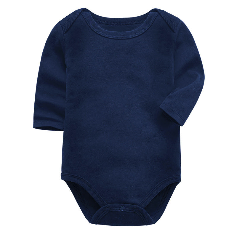 Cotton Long-Sleeve Baby Romper – Spring and Autumn Infant Triangle Bodysuit for Boys and Girls