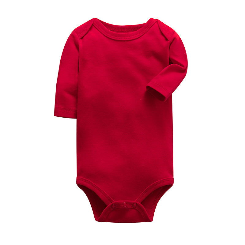 Cotton Long-Sleeve Baby Romper – Spring and Autumn Infant Triangle Bodysuit for Boys and Girls