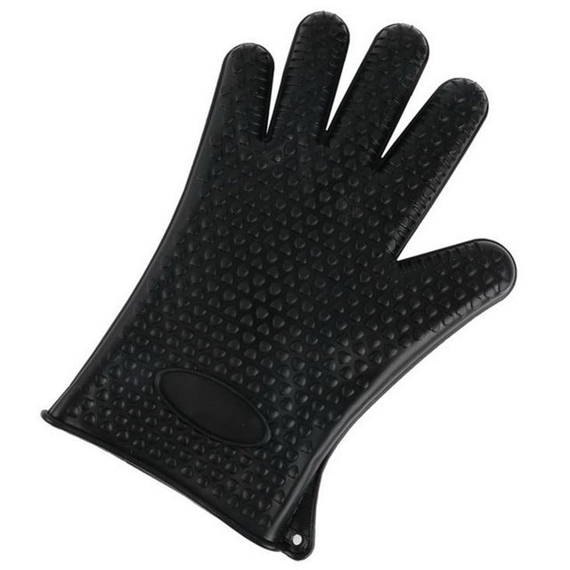 Heat-Resistant Silicone Kitchen Gloves – Thickened Microwave Oven Mitts for Baking & Cooking