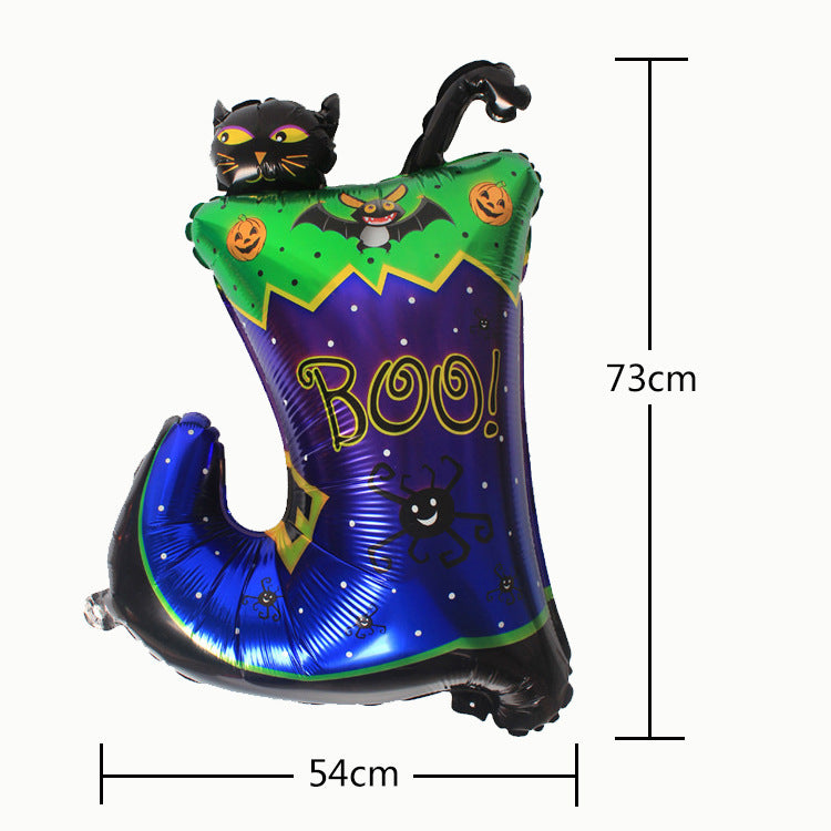Halloween Balloon Decoration Set – Spooky Party Backdrop Props for Kindergarten, Mall, and Haunted House Layouts