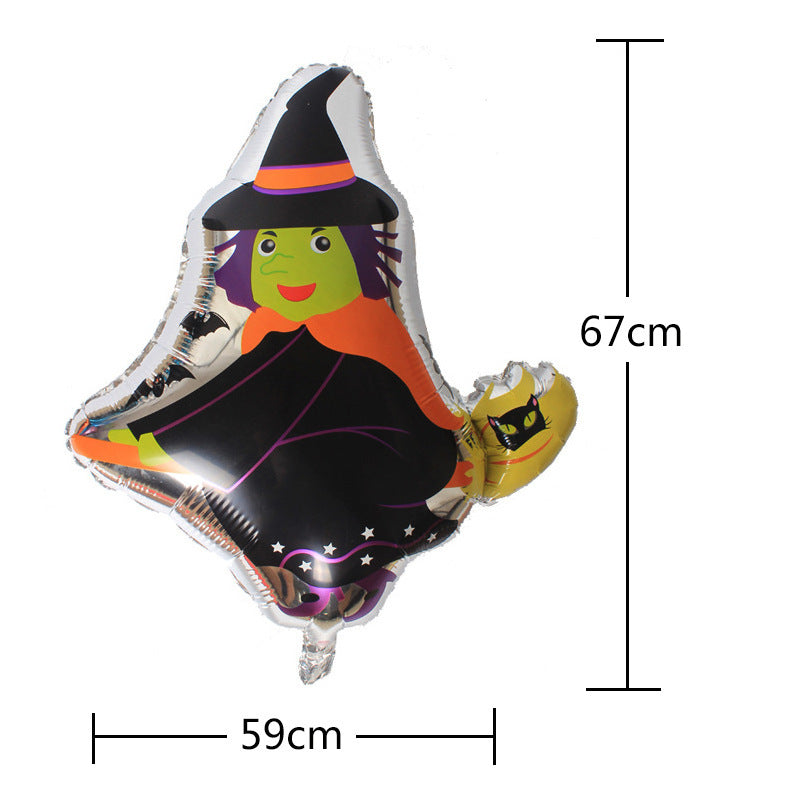 Halloween Balloon Decoration Set – Spooky Party Backdrop Props for Kindergarten, Mall, and Haunted House Layouts