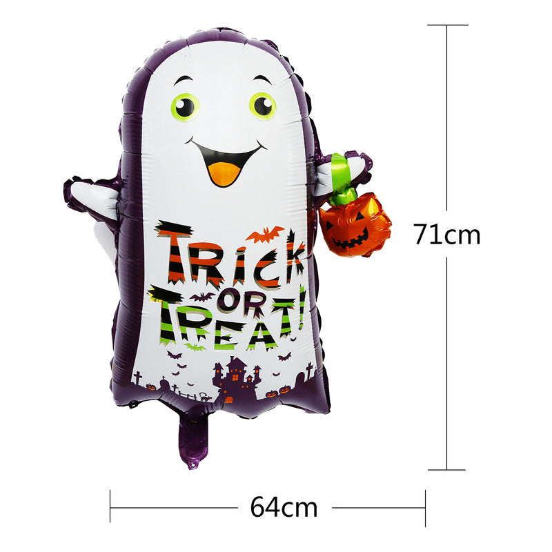 Halloween Balloon Decoration Set – Spooky Party Backdrop Props for Kindergarten, Mall, and Haunted House Layouts