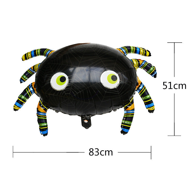 Halloween Balloon Decoration Set – Spooky Party Backdrop Props for Kindergarten, Mall, and Haunted House Layouts
