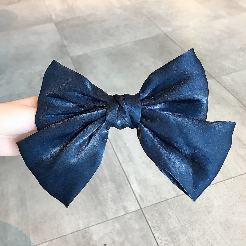 French Pearl Satin Bow Hairpin