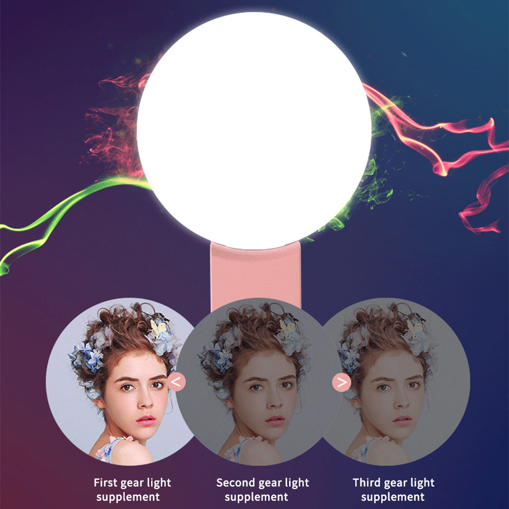 Mini Fill Light For Beauty Selfie Round Live Clip External LEDmini Small Q Mobile Phone Selfie Fill Light