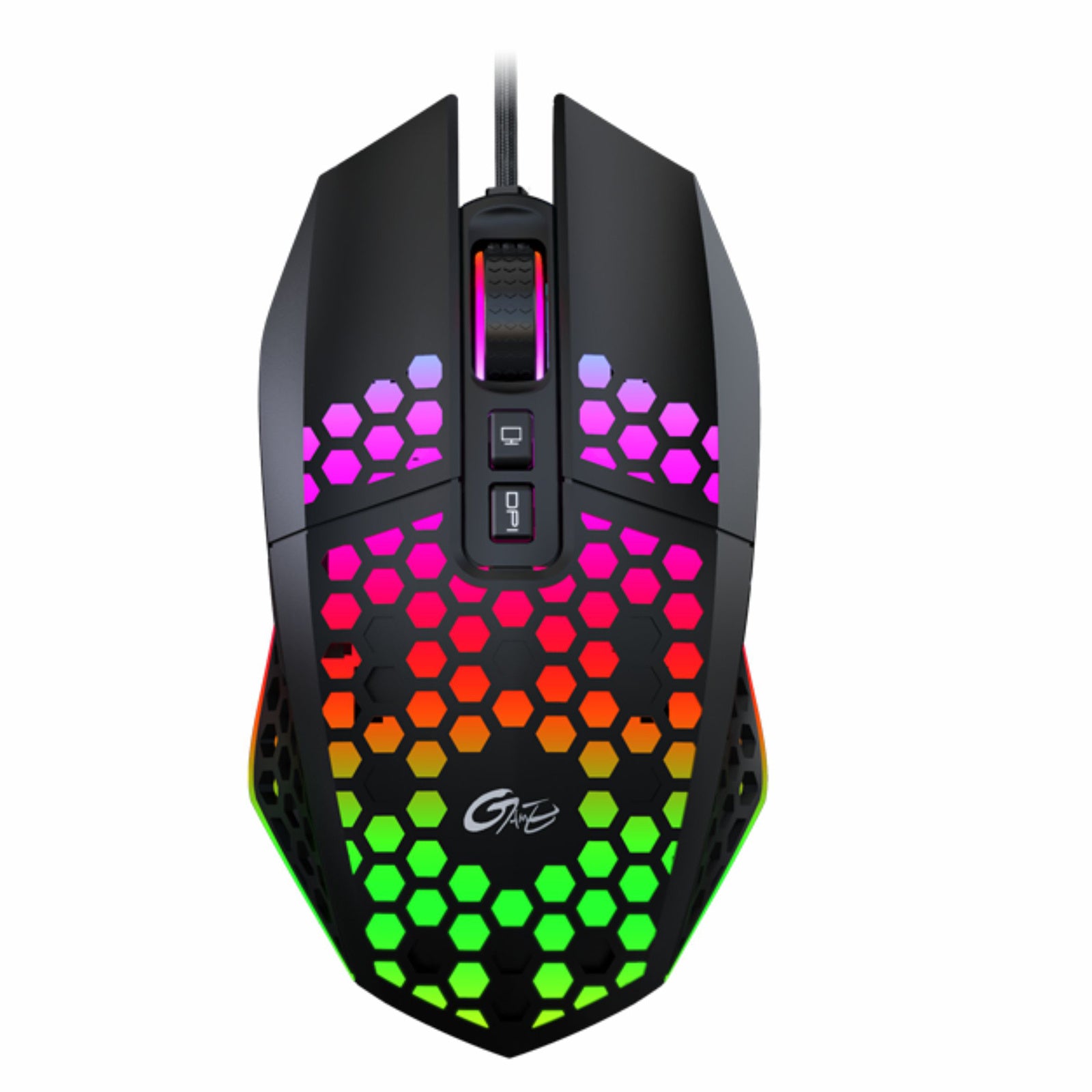 X801 Wired Hollow Luminous Gaming Mouse – 8000 DPI for Competition