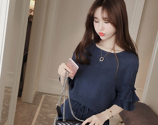 Women's Chiffon Top and High-Waist Shorts Two-Piece Suit – Elegant Summer Set