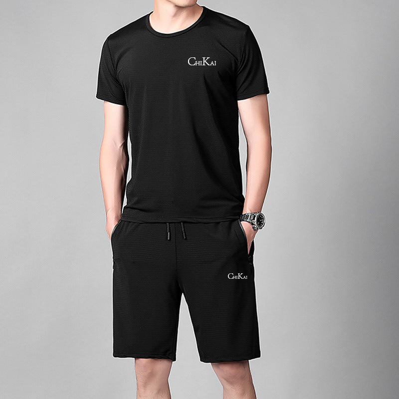 Mesh Ventilation Men's Casual Air Conditioning Short Set