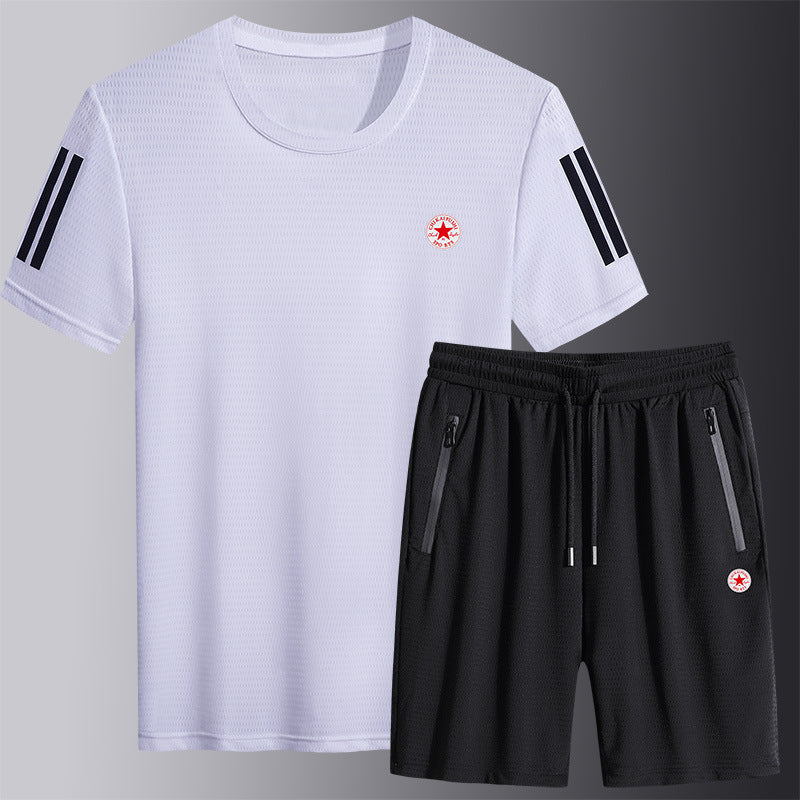 Mesh Ventilation Men's Casual Air Conditioning Short Set