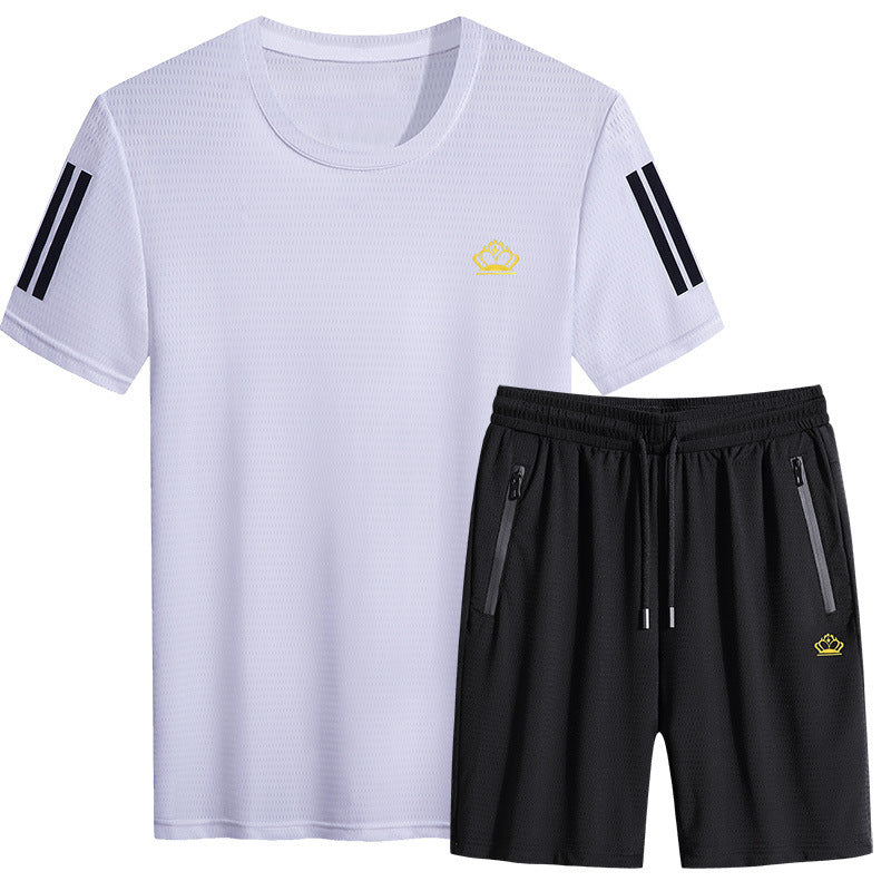 Mesh Ventilation Men's Casual Air Conditioning Short Set