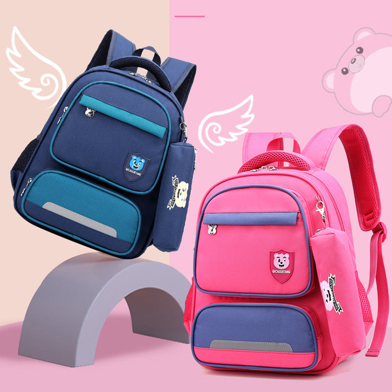 Oxford Cloth Backpack Slim Unisex Kids School Bag Mini