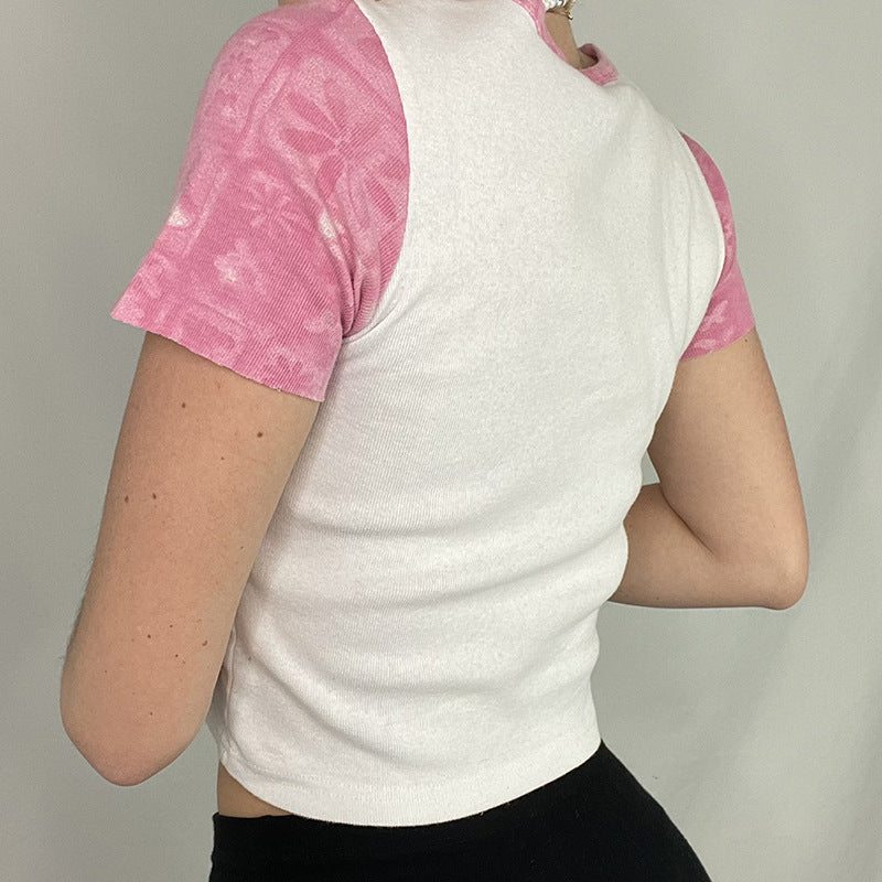 Street Cute Butterfly Print Short-Sleeved T-Shirt Women