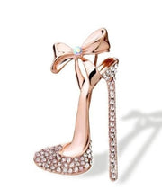 5-Color Rhinestone Wedding Bow High Heels Brooch Pin High-End Diamond Collar Pin Clothing Factory Direct Wholesale