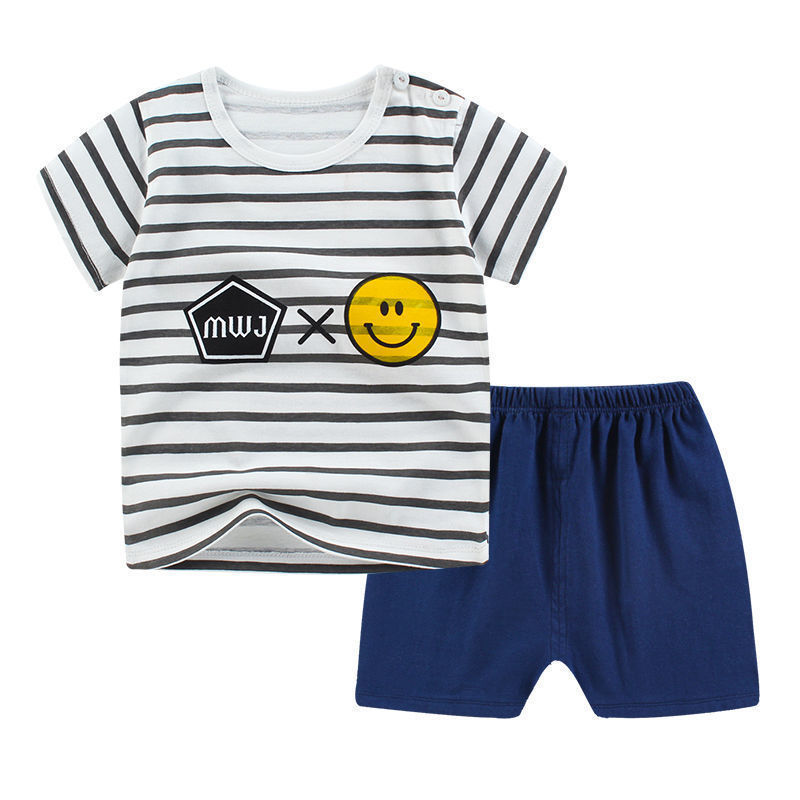Unisex Kids Cotton T Shirt Shorts Set Casual Regular Fit