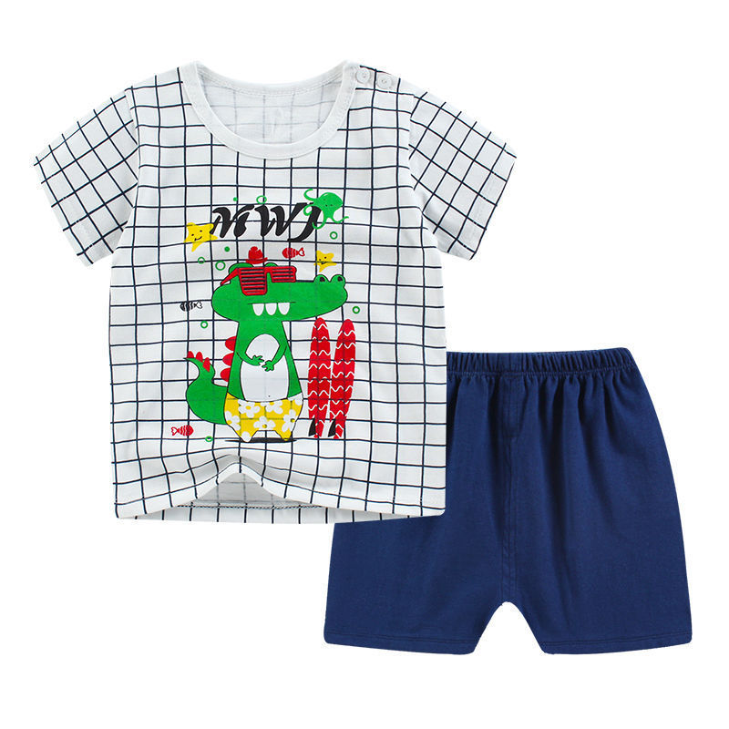 Unisex Kids Cotton T Shirt Shorts Set Casual Regular Fit