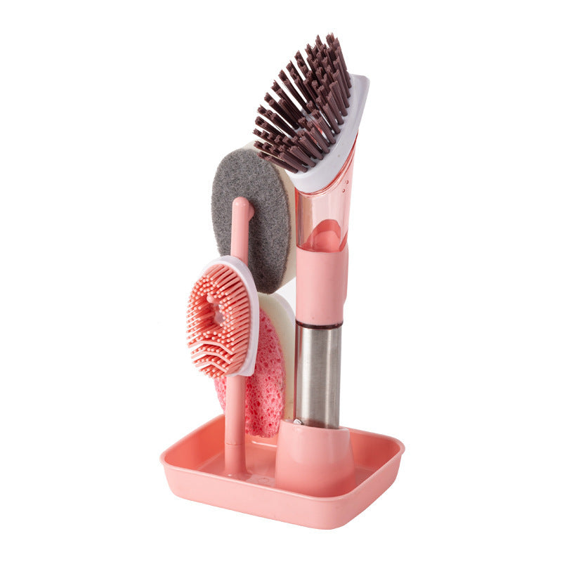 Multifunctional Long Handle Dish Brush – Kitchen Oily Sponge Cleaning Tool