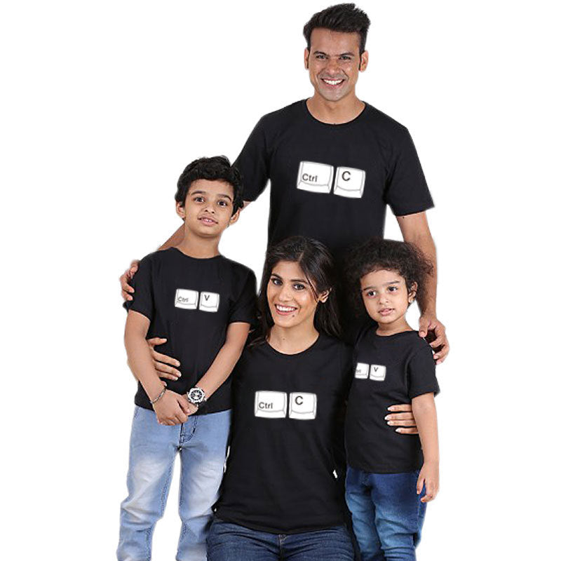 Parent-child Summer Short-sleeved T-shirt Ctrl C