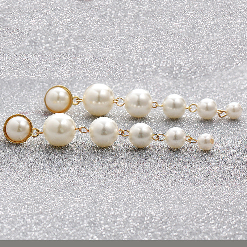 Pearl Long All-Match Trendy Earrings Fashion Accessories Women