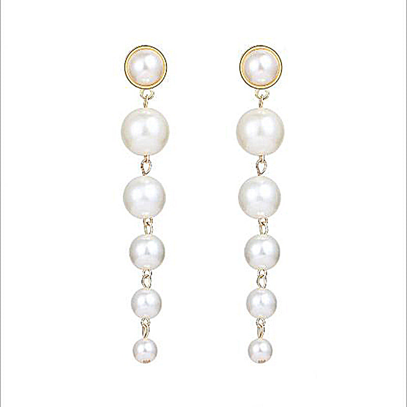 Pearl Long All-Match Trendy Earrings Fashion Accessories Women
