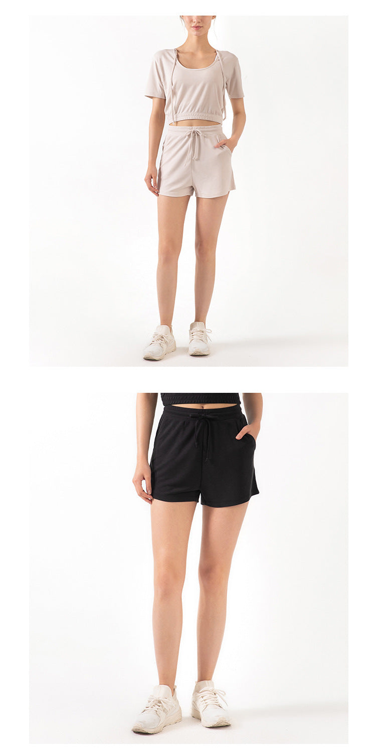 Lace Wide-Leg Loose Shorts – Women's Sports, Fitness & Yoga Fashion