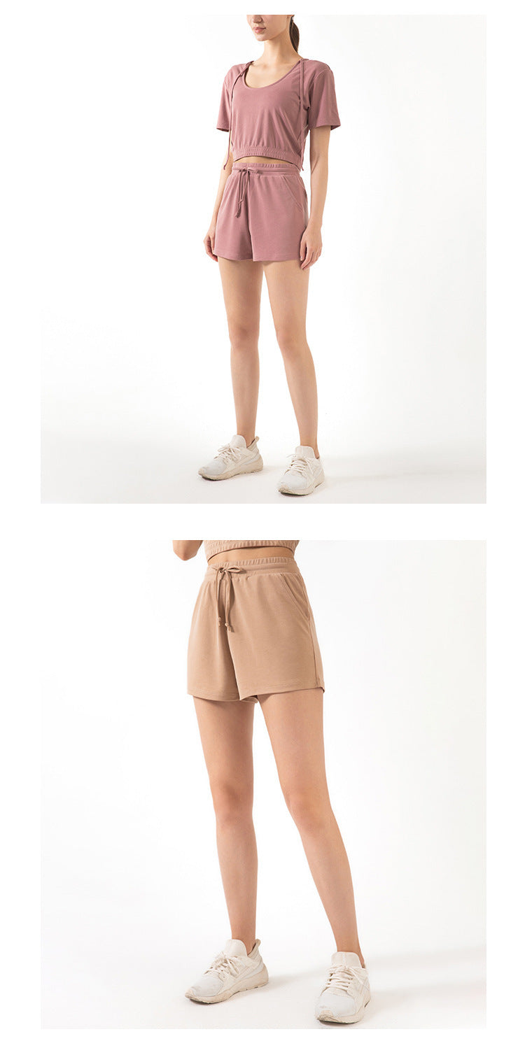 Lace Wide-Leg Loose Shorts – Women's Sports, Fitness & Yoga Fashion