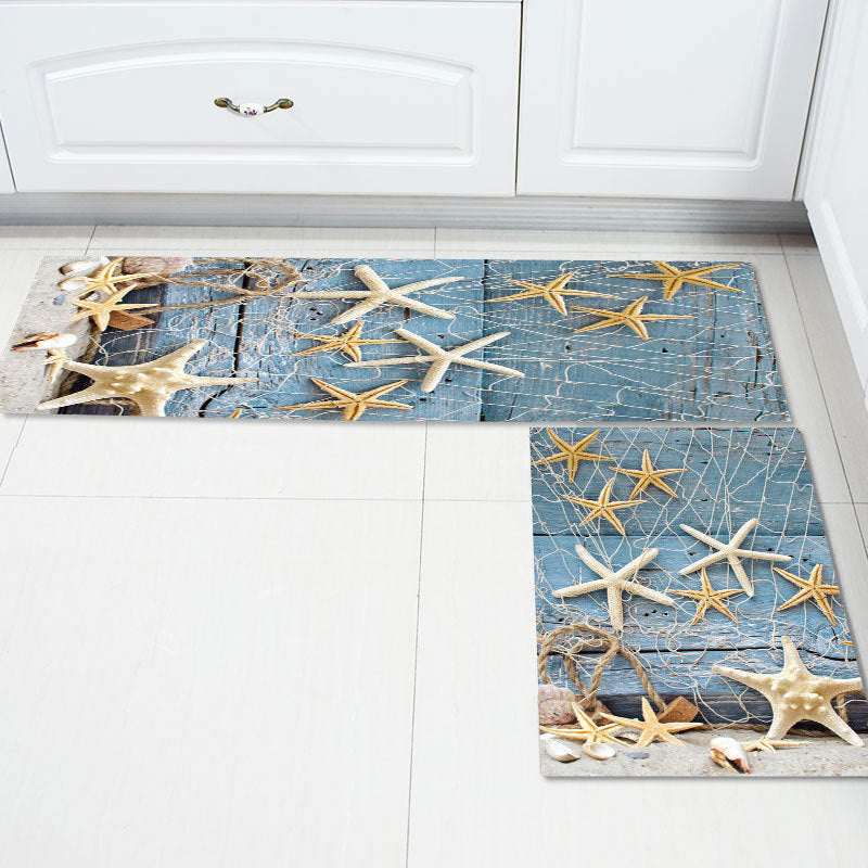 Two-Piece Non-Slip Kitchen & Bathroom Floor Mats