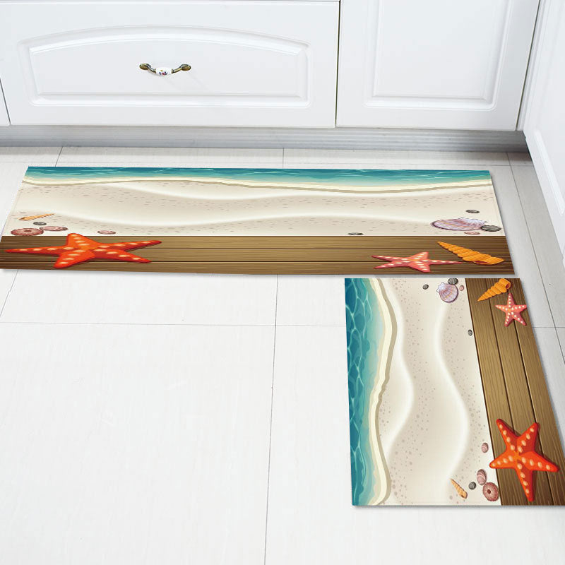 Two-Piece Non-Slip Kitchen & Bathroom Floor Mats
