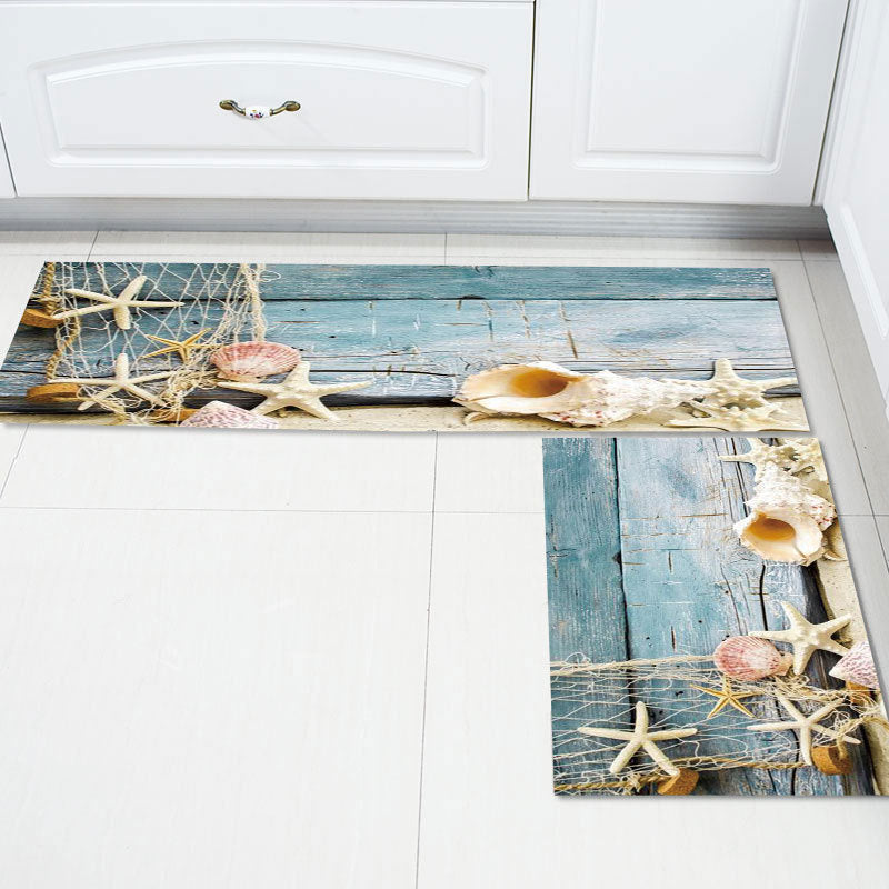 Two-Piece Non-Slip Kitchen & Bathroom Floor Mats