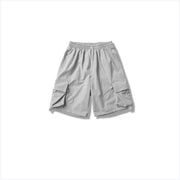 Solid Color Big Pocket Tooling Loose Men's Shorts