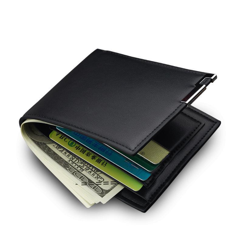 Unisex Slim Crocodile Pattern Leather 3 Fold Card Wallet