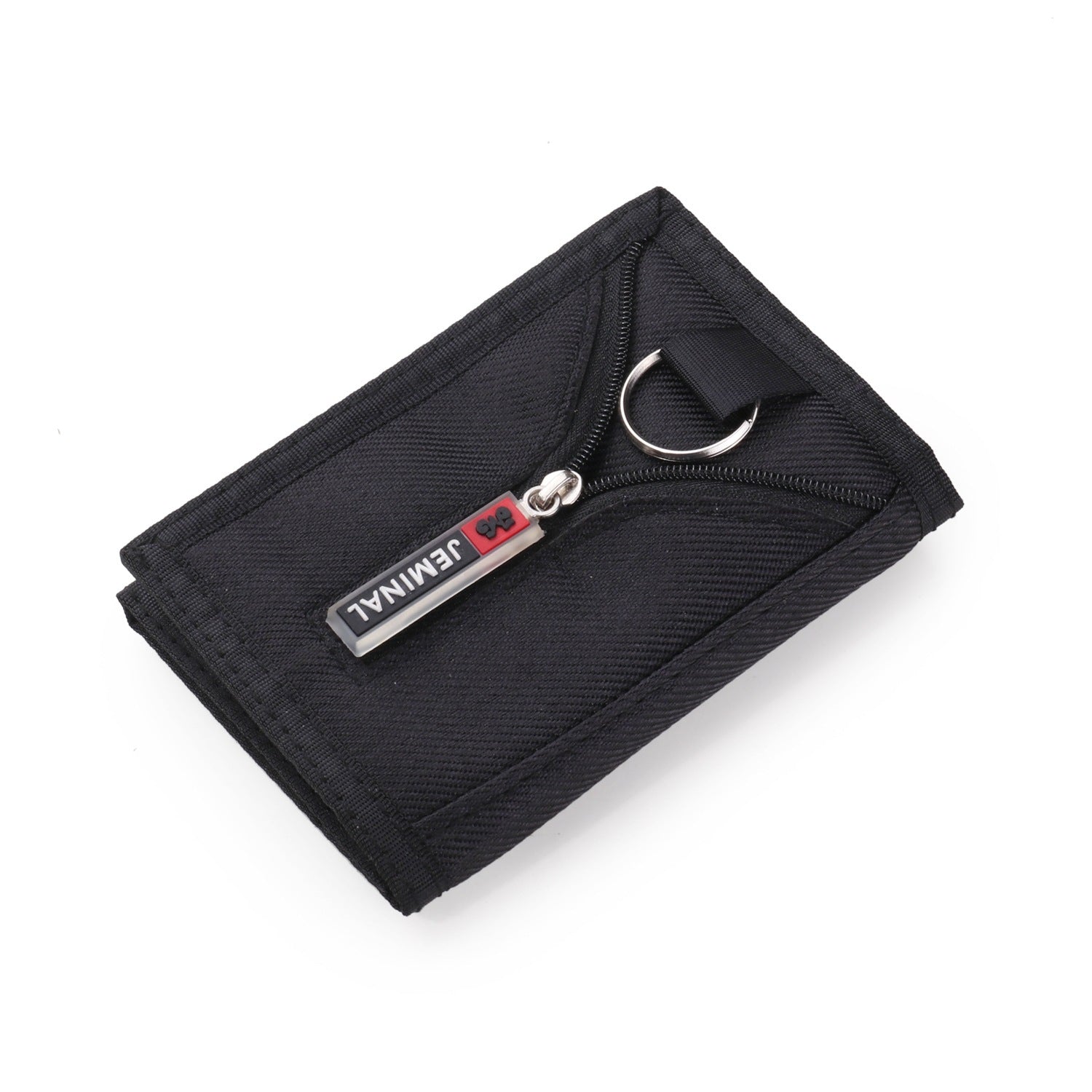 Korean Style Tri-fold Canvas Student Short Solid Color Stitched Nylon Wallet
